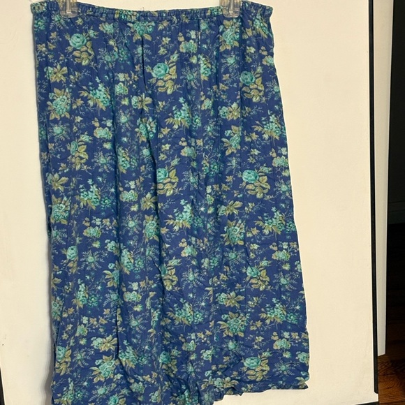 April Cornell Blue and Green Floral Maxi Skirt - Picture 1 of 4